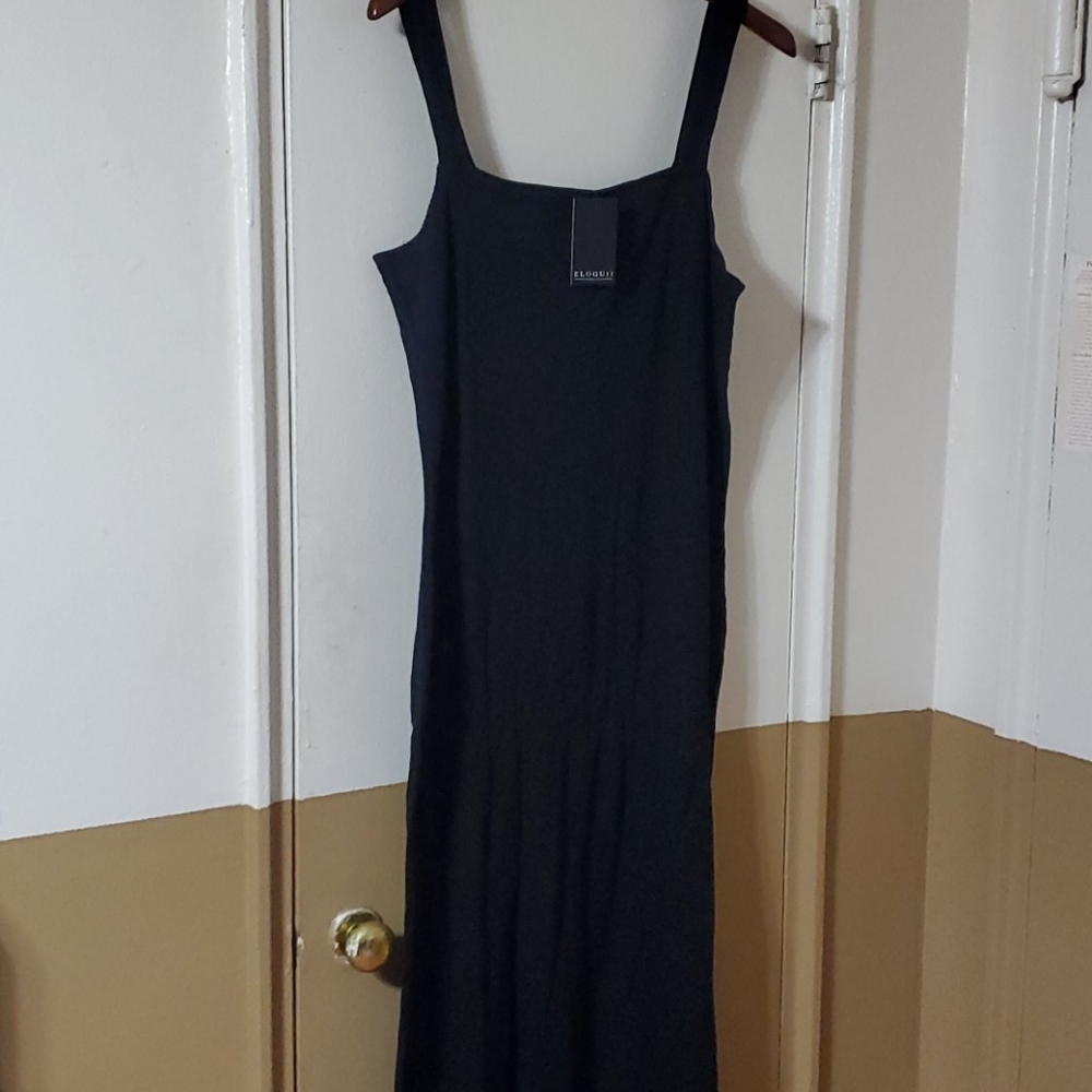 Eloquii Black Midi Dress